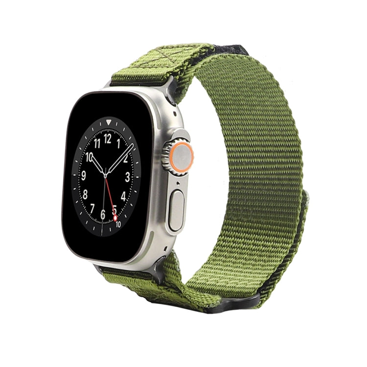 Nylon Two Section Watch Band For Apple Watch SE 40mm(Dark Green) - Watch Bands by PMC TechLife | Online Shopping South Africa | PMC TechLife