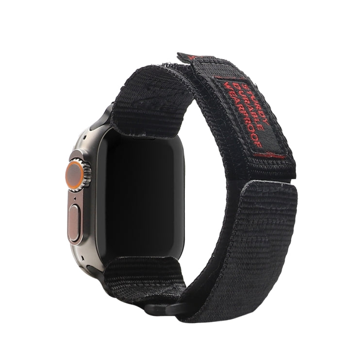Nylon Two Section Watch Band For Apple Watch 4 44mm(Black) - Watch Bands by PMC TechLife | Online Shopping South Africa | PMC TechLife