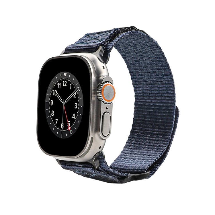 Nylon Two Section Watch Band For Apple Watch 4 44mm(Blue) - Watch Bands by PMC TechLife | Online Shopping South Africa | PMC TechLife