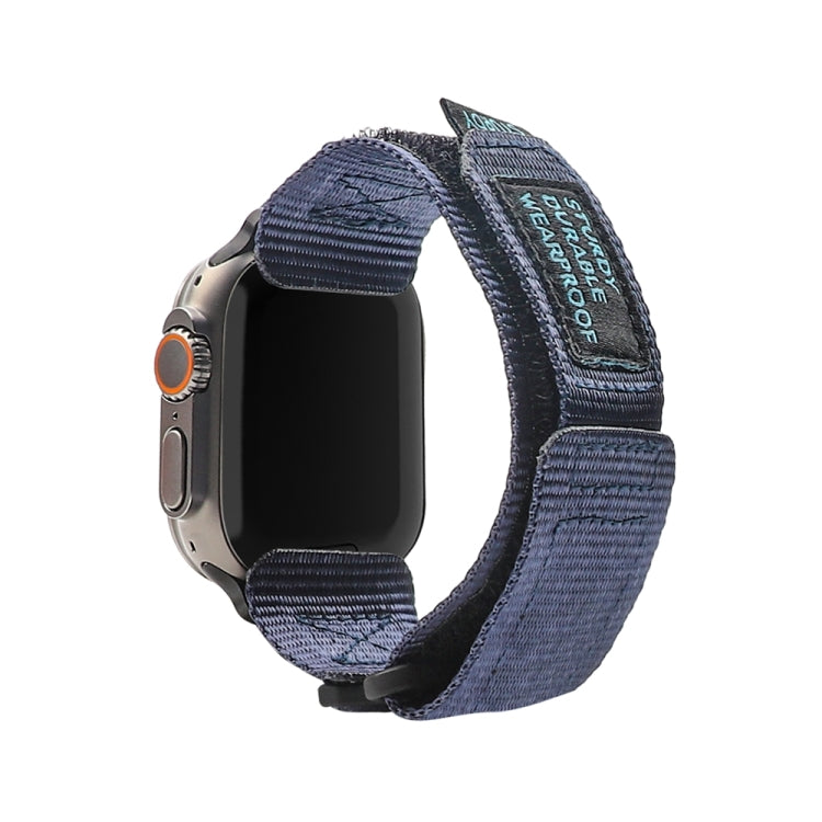 Nylon Two Section Watch Band For Apple Watch 38mm(Blue) - Watch Bands by PMC TechLife | Online Shopping South Africa | PMC TechLife