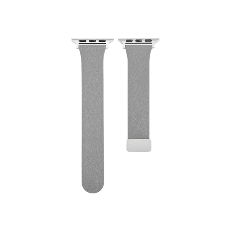 Sheepskin Texture Magnetic Folding Buckle Watch Band For Apple Watch 2 42mm(Grey) - Watch Bands by PMC TechLife | Online Shopping South Africa | PMC TechLife