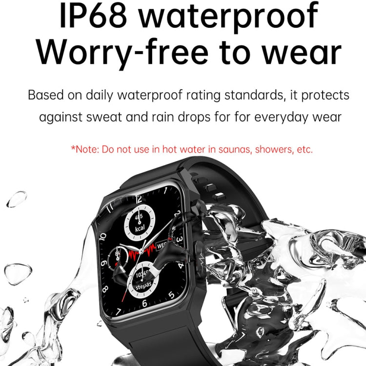 E530 1.91 inch IP68 Waterproof Steel Band Smart Watch Supports ECG / Non-invasive Blood Sugar(Black) - Smart Watches by PMC Jewellery | Online Shopping South Africa | PMC Jewellery