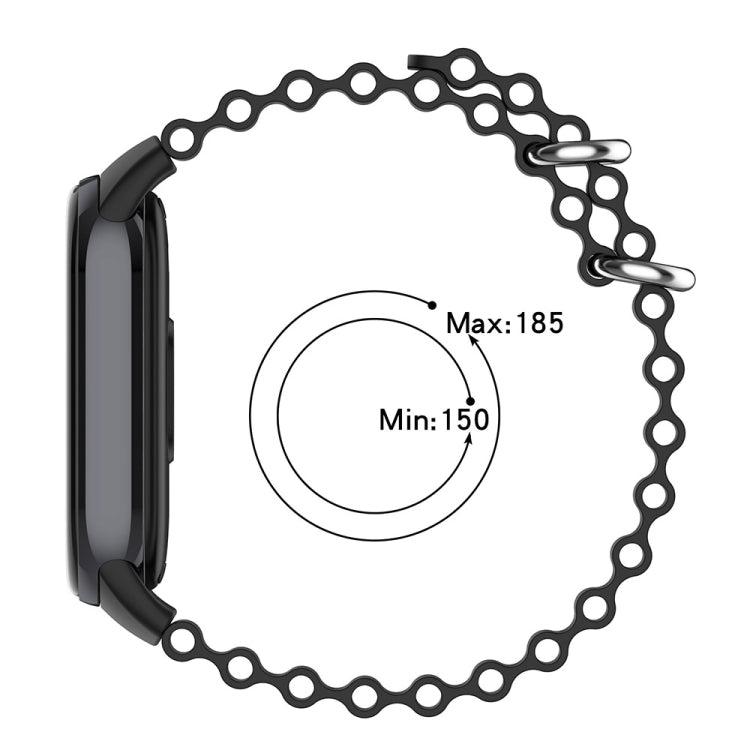 For Xiaomi Mi Band 8 Ocean Silicone Watch Band(White) - Watch Bands by PMC TechLife | Online Shopping South Africa | PMC TechLife