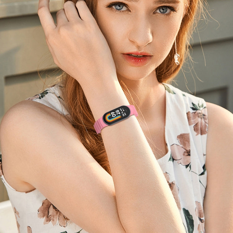 For Xiaomi Mi Band 8 Ocean Silicone Watch Band(Bright Yellow) - Watch Bands by PMC TechLife | Online Shopping South Africa | PMC TechLife