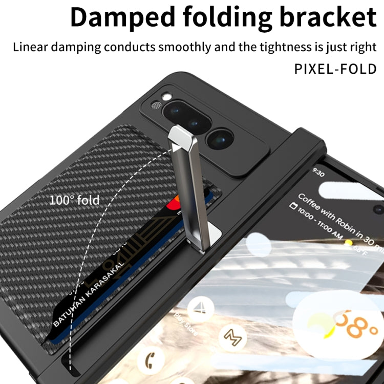 For Google Pixel Fold GKK Integrated Fold Hinge Full Coverage Phone Case with Card Bag(White) - Google Cases by GKK | Online Shopping South Africa | PMC Jewellery