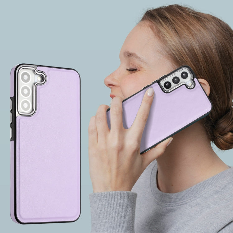 For Samsung Galaxy S22+ 5G Leather Texture Full Coverage Phone Case(Purple) - free shipping - PMC TechLife - Order now!