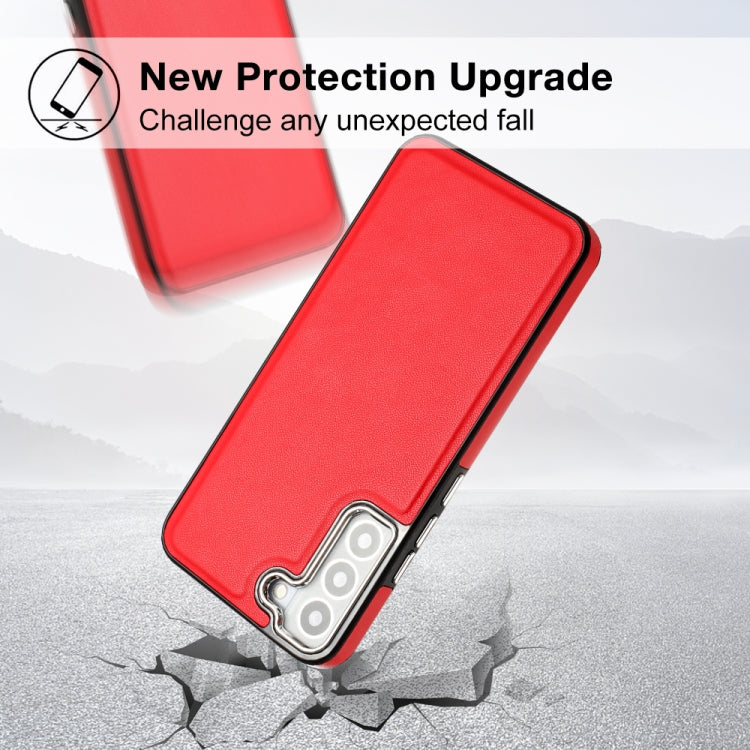 For Samsung Galaxy S23+ Leather Texture Full Coverage Phone Case(Red) - free shipping - PMC TechLife - Order now!
