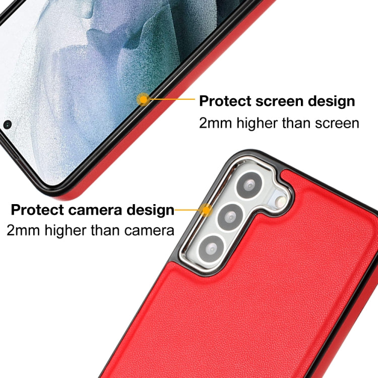 For Samsung Galaxy S23+ Leather Texture Full Coverage Phone Case(Red) - free shipping - PMC TechLife - Order now!