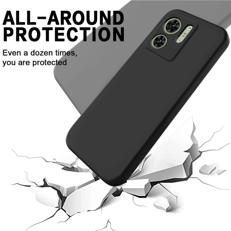 For Motorola Edge 40 5G Pure Color Liquid Silicone Shockproof Phone Case(Black) - Motorola Cases by PMC TechLife | Online Shopping South Africa | PMC TechLife | Buy Now Pay Later Mobicred