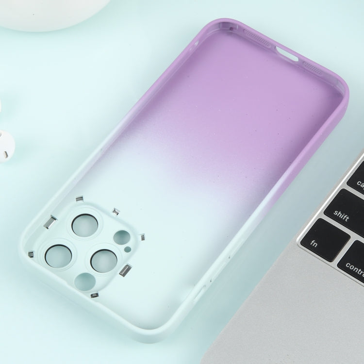 For iPhone 14 Pro Gradient Starry Silicone Phone Case with Lens Film(White Purple) - free shipping - PMC TechLife - Order now!