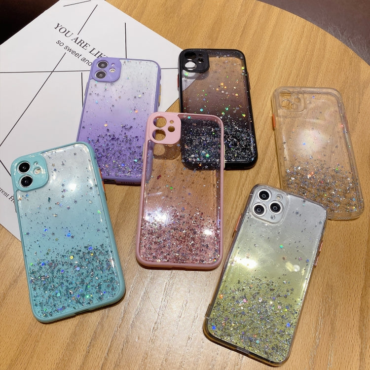 For iPhone 14 Pro Starry Gradient Glitter Powder TPU Phone Case(Transparent) - iPhone 14 Pro Cases by PMC Jewellery | Online Shopping South Africa | PMC Jewellery