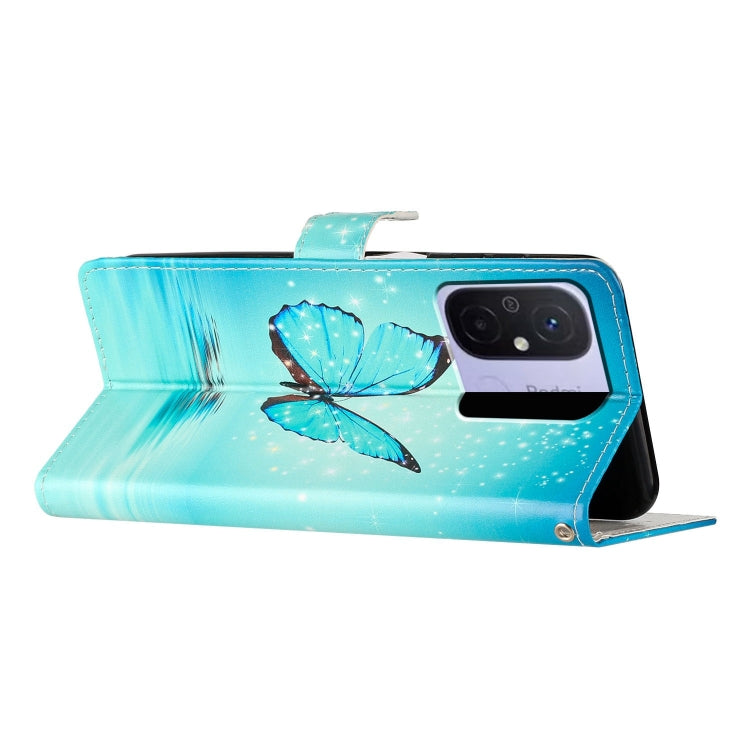 For Xiaomi Redmi 12C Colored Drawing Leather Phone Case(Blue Butterfly) - free shipping - PMC TechLife - Order now!
