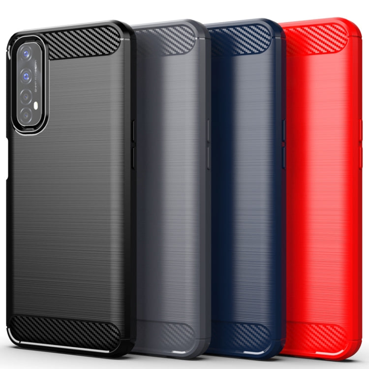 For Realme 7 Brushed Texture Carbon Fiber TPU Phone Case(Blue) - free shipping - PMC TechLife - Order now!