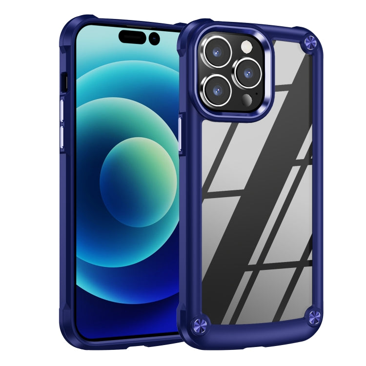 For iPhone 15 Pro Max TPU + PC Lens Protection Phone Case(Blue) - iPhone 15 Pro Max Cases by PMC Jewellery | Online Shopping South Africa | PMC Jewellery