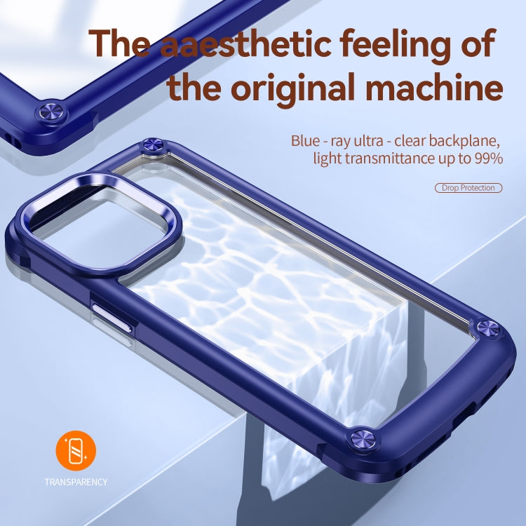 For iPhone 15 Pro Max TPU + PC Lens Protection Phone Case(Blue) - free shipping - PMC TechLife - Order now!