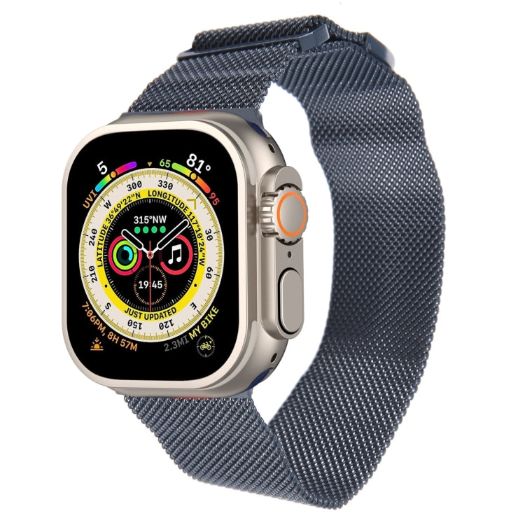 For Apple Watch Ultra 49mm Milanese Metal Magnetic Watch Band(Midnight Blue) - Watch Bands by PMC Jewellery | Online Shopping South Africa | PMC Jewellery