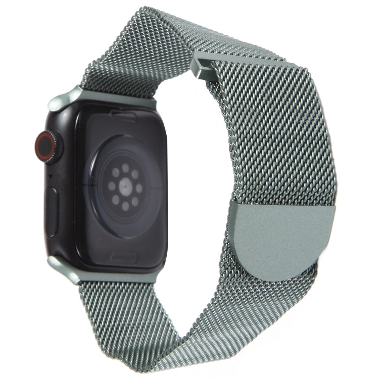 For Apple Watch SE 2022 40mm Milanese Metal Magnetic Watch Band(Pine Green) - Watch Bands by PMC Jewellery | Online Shopping South Africa | PMC Jewellery