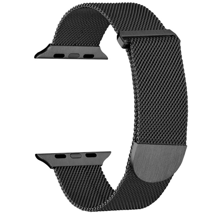 For Apple Watch SE 2022 44mm Milanese Metal Magnetic Watch Band(Black) - Watch Bands by PMC Jewellery | Online Shopping South Africa | PMC Jewellery