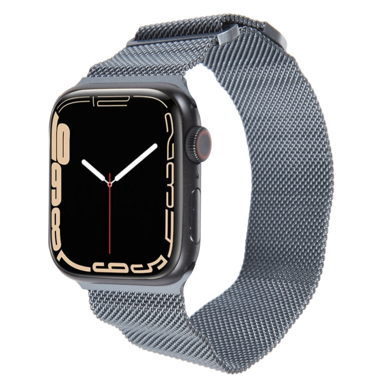 For Apple Watch 7 41mm Milanese Metal Magnetic Watch Band(Space Grey) - Watch Bands by PMC Jewellery | Online Shopping South Africa | PMC Jewellery