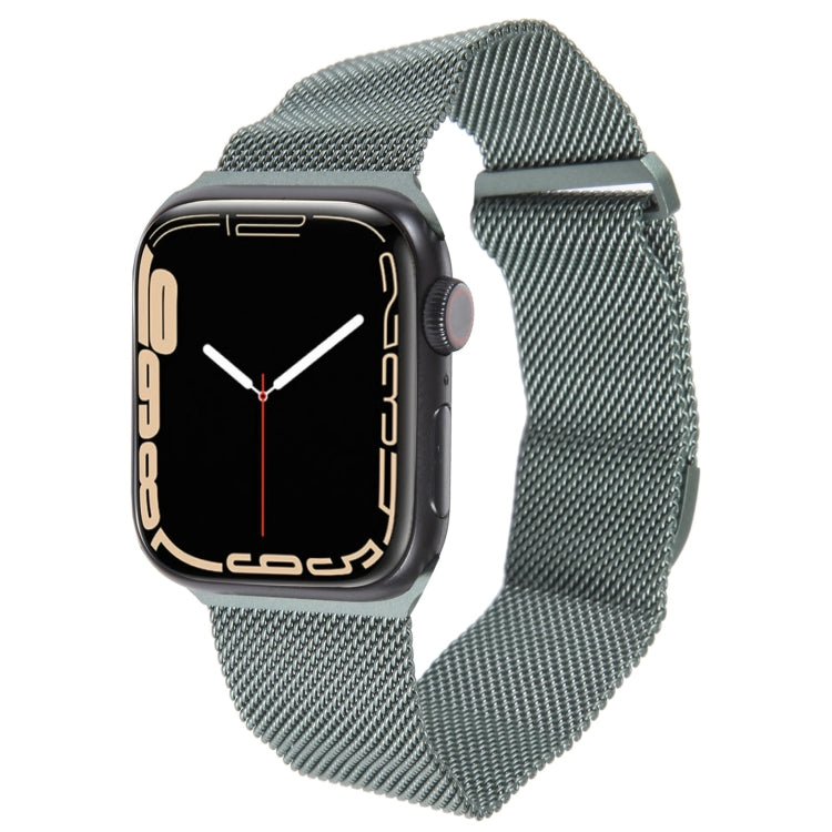 For Apple Watch 4 40mm Milanese Metal Magnetic Watch Band(Pine Green) - Watch Bands by PMC Jewellery | Online Shopping South Africa | PMC Jewellery