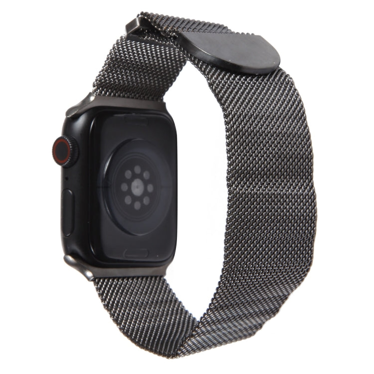 For Apple Watch 3 42mm Milanese Metal Magnetic Watch Band(Gunmetal) - Watch Bands by PMC Jewellery | Online Shopping South Africa | PMC Jewellery