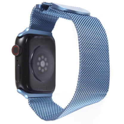 For Apple Watch 2 38mm Milanese Metal Magnetic Watch Band(Blue) - Watch Bands by PMC Jewellery | Online Shopping South Africa | PMC Jewellery