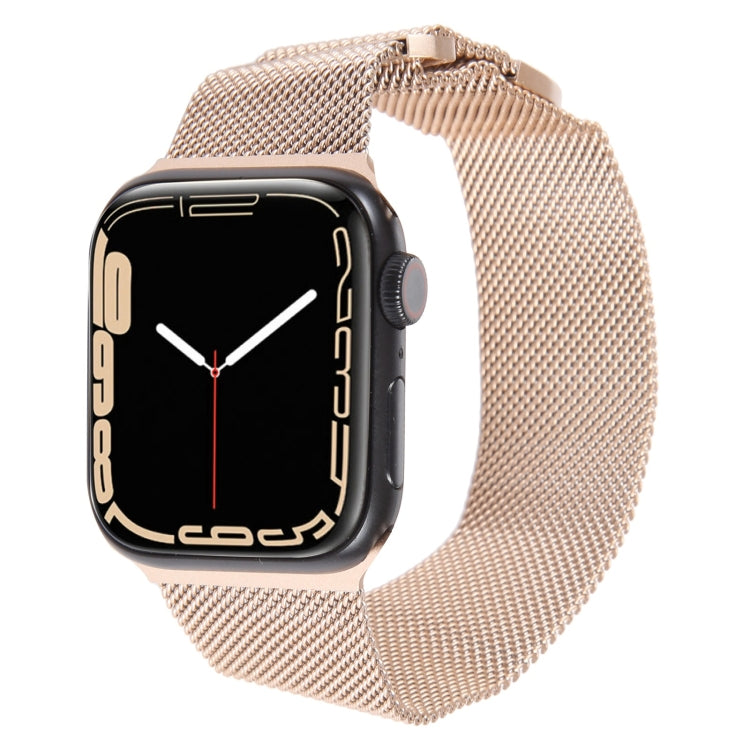 For Apple Watch 2 42mm Milanese Metal Magnetic Watch Band(Retro Gold) - Watch Bands by PMC Jewellery | Online Shopping South Africa | PMC Jewellery