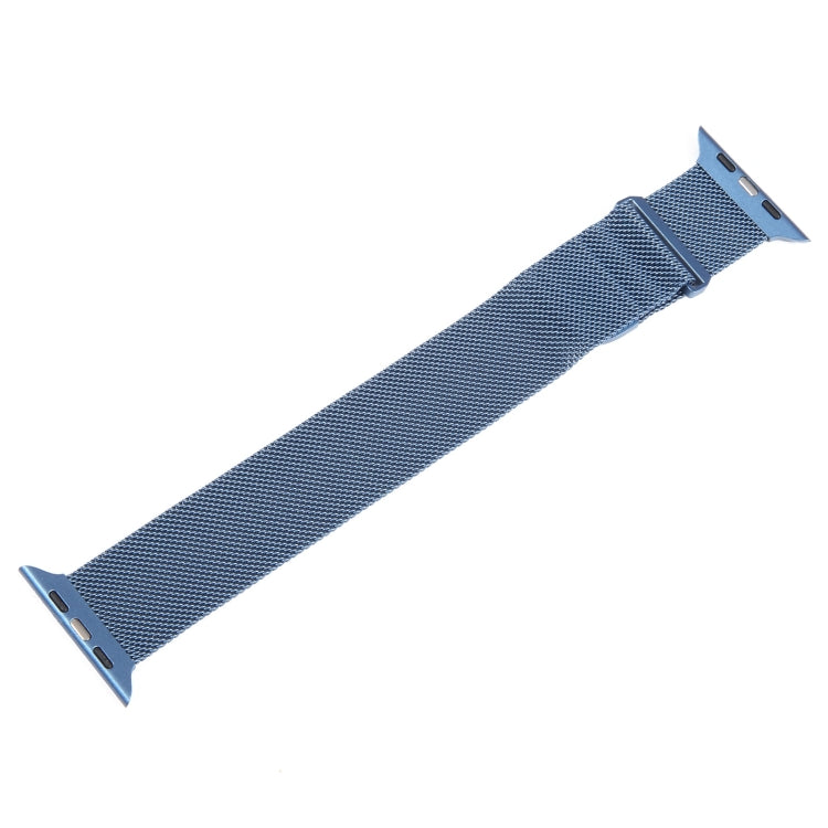 For Apple Watch 42mm Milanese Metal Magnetic Watch Band(Blue) - Watch Bands by PMC Jewellery | Online Shopping South Africa | PMC Jewellery