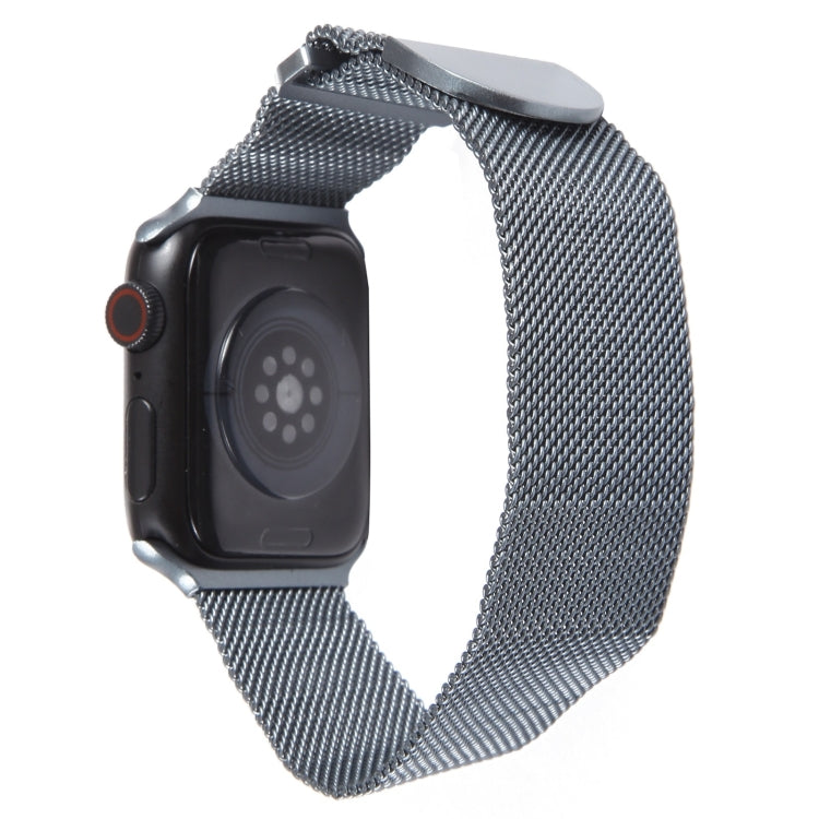 For Apple Watch 9 45mm Milanese Metal Magnetic Watch Band(Space Grey) - Watch Bands by PMC TechLife | Online Shopping South Africa | PMC TechLife