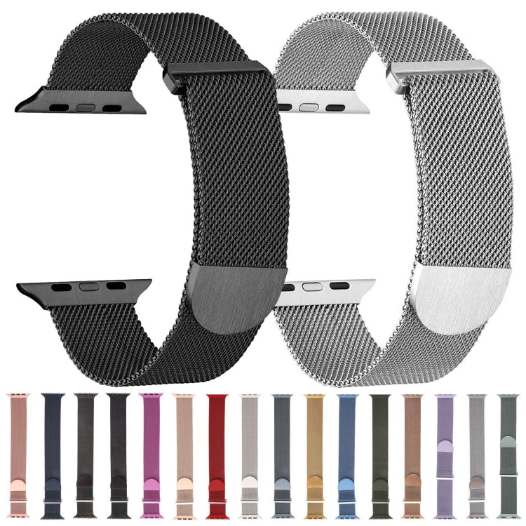 For Apple Watch 7 45mm Milanese Metal Magnetic Watch Band(Space Grey) - Watch Bands by PMC TechLife | Online Shopping South Africa | PMC TechLife