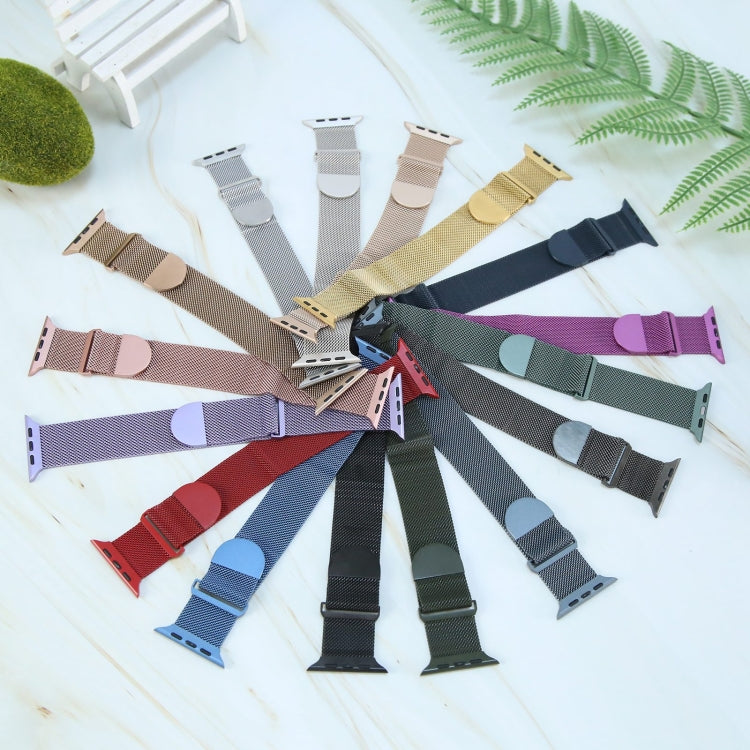 For Apple Watch 3 42mm Milanese Metal Magnetic Watch Band(Space Grey) - Watch Bands by PMC TechLife | Online Shopping South Africa | PMC TechLife