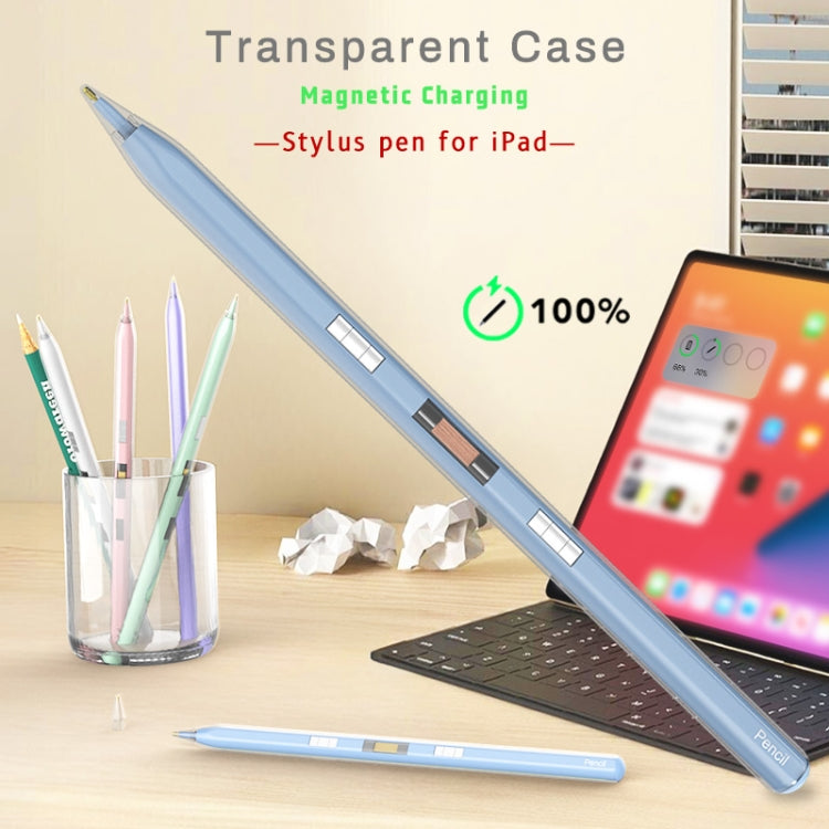 P10s Transparent Case Wireless Charging Stylus Pen for iPad 2018 or Later(Purple) - Stylus Pen by PMC TechLife | Online Shopping South Africa | PMC TechLife