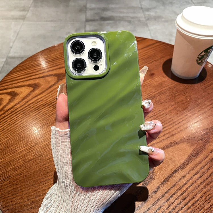 For iPhone 14 Pro Max Solid Color Wave Texture TPU Phone Case(Green) - iPhone 14 Pro Max Cases by PMC TechLife | Online Shopping South Africa | PMC TechLife