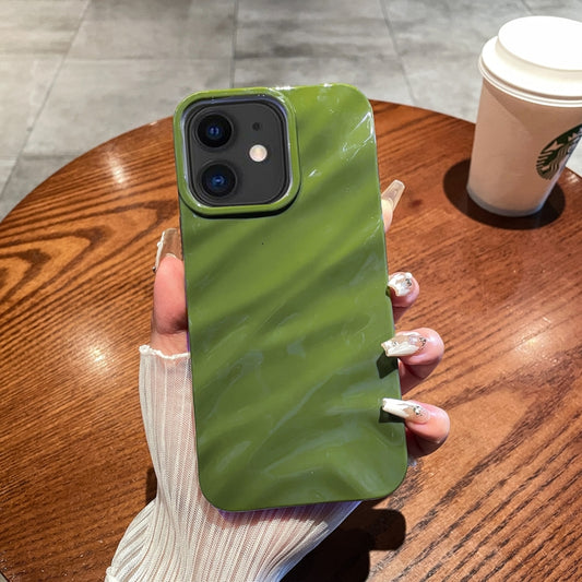 For iPhone 11 Solid Color Wave Texture TPU Phone Case(Green) - iPhone 11 Cases by PMC Jewellery | Online Shopping South Africa | PMC Jewellery