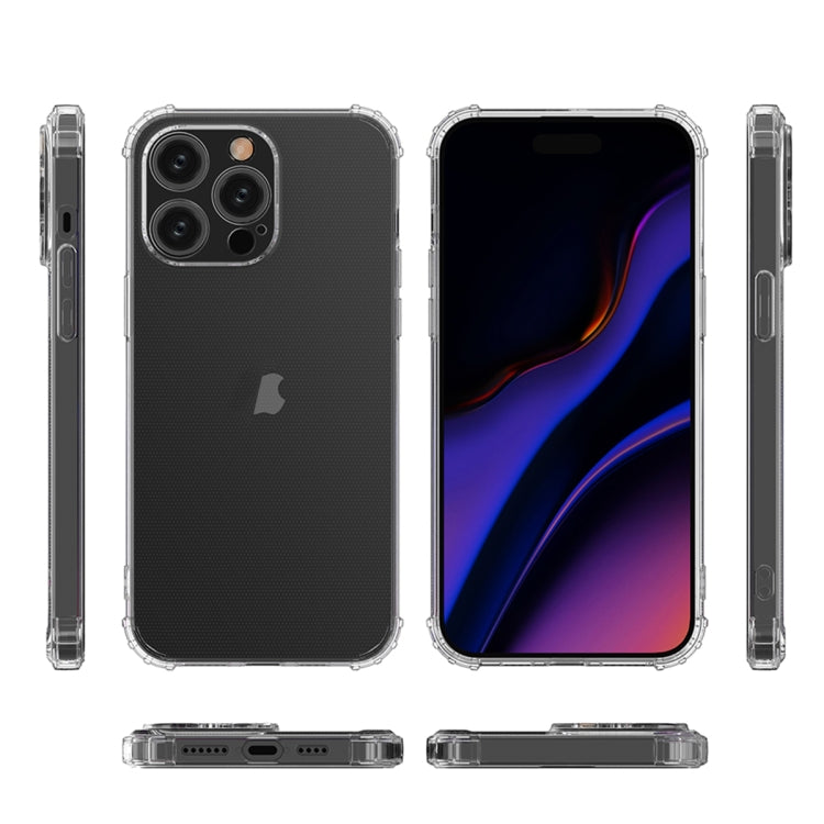 For iPhone 15 Pro Max Four-Corner Shockproof Clear TPU Phone Case(Transparent) - free shipping - PMC TechLife - Order now!