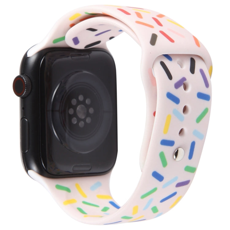 Rainbow Raindrops Silicone Watch Band For Apple Watch Ultra 49mm(Pink) - Watch Bands by PMC TechLife | Online Shopping South Africa | PMC TechLife