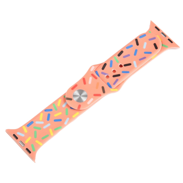 Rainbow Raindrops Silicone Watch Band For Apple Watch SE 2022 44mm(Orange) - Watch Bands by PMC TechLife | Online Shopping South Africa | PMC TechLife