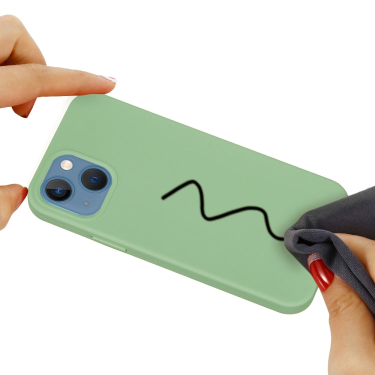 For iPhone 15 Solid Color Silicone Phone Case(Mint Green) - iPhone 15 Cases by PMC TechLife | Online Shopping South Africa | PMC TechLife