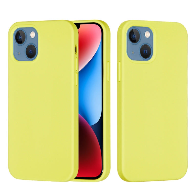 For iPhone 15 Solid Color Silicone Phone Case(Lemon Yellow) - iPhone 15 Cases by PMC TechLife | Online Shopping South Africa | PMC TechLife
