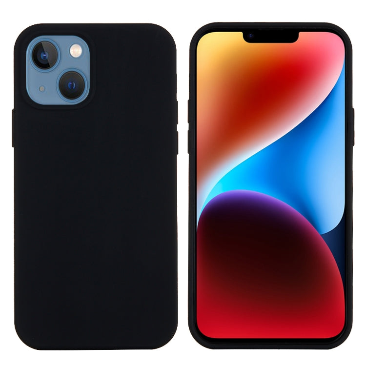 For iPhone 15 Plus Solid Color Silicone Phone Case(Black) - iPhone 15 Plus Cases by PMC Jewellery | Online Shopping South Africa | PMC Jewellery