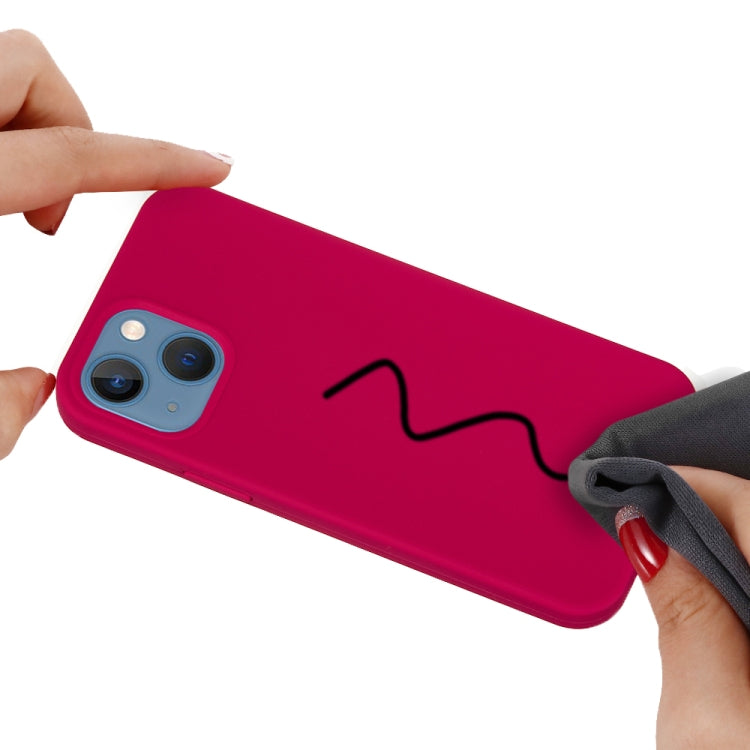 For iPhone 15 Plus Solid Color Silicone Phone Case(Rose Red) - iPhone 15 Plus Cases by PMC TechLife | Online Shopping South Africa | PMC TechLife
