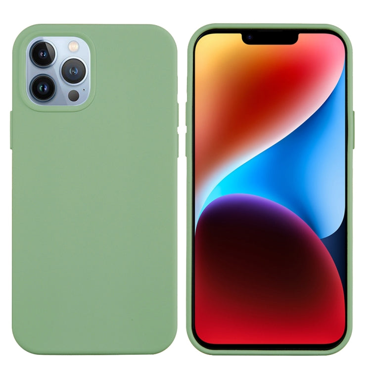 For iPhone 15 Pro Solid Color Silicone Phone Case(Mint Green) - iPhone 15 Pro Cases by PMC TechLife | Online Shopping South Africa | PMC TechLife