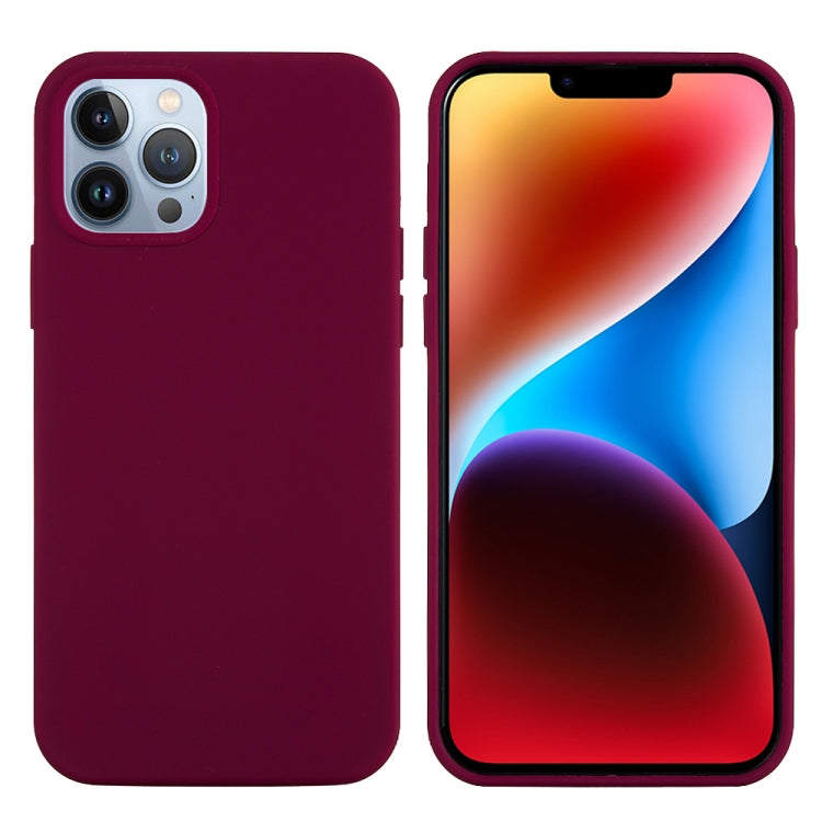 For iPhone 15 Pro Max Solid Color Silicone Phone Case(Violet) - iPhone 15 Pro Max Cases by PMC TechLife | Online Shopping South Africa | PMC TechLife