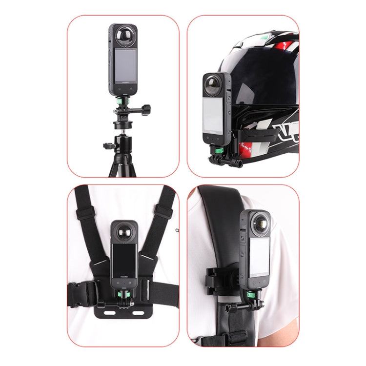 1/4 inch Screw Adjustable Metal Action Camera Adapter(Black) - Connection Mount by PMC TechLife | Online Shopping South Africa | PMC TechLife