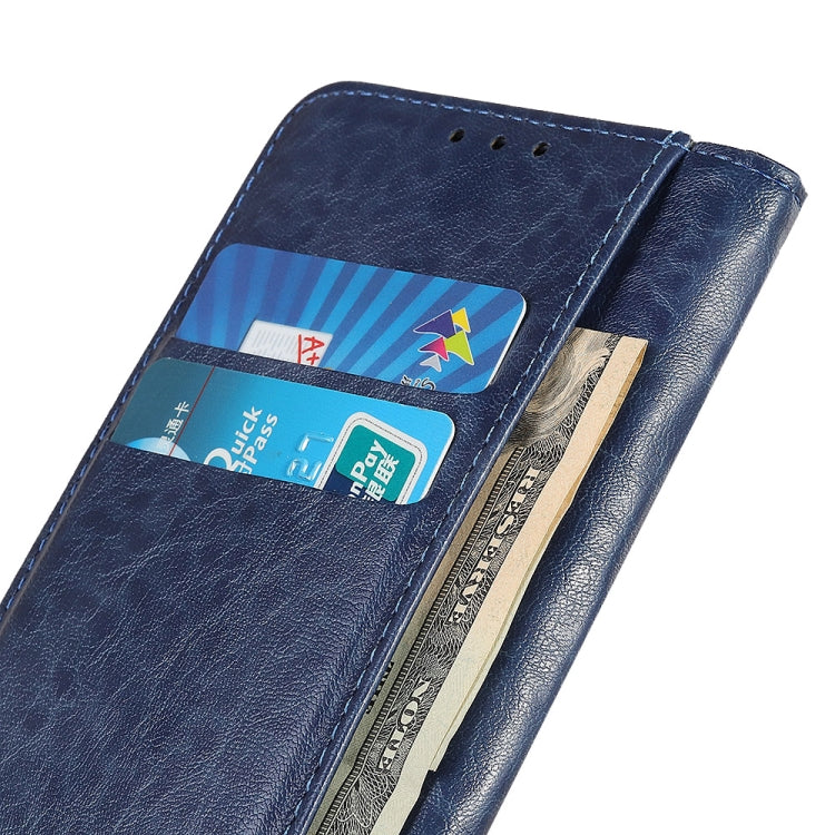 For iPhone 15 Pro Magnetic Crazy Horse Texture Horizontal Flip Leather Phone Case(Blue) - free shipping - PMC TechLife - Order now!