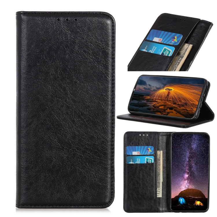 For iPhone 15 Magnetic Crazy Horse Texture Horizontal Flip Leather Phone Case(Black) - free shipping - PMC TechLife - Order now!
