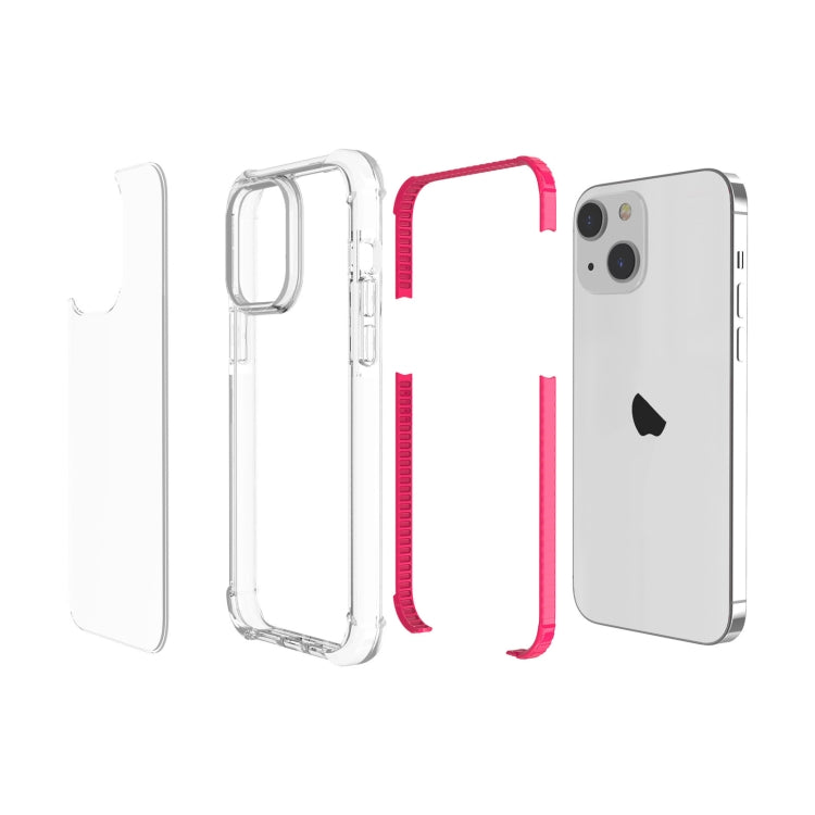 For iPhone 15 Plus Four-corner Shockproof TPU + Acrylic Phone Case(Pink) - iPhone 15 Plus Cases by PMC Jewellery | Online Shopping South Africa | PMC Jewellery