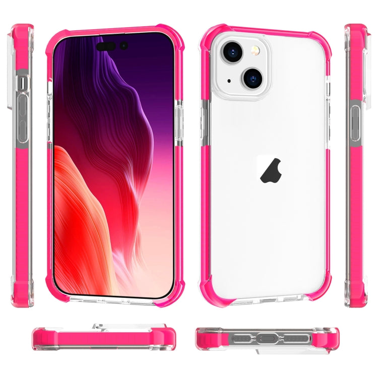 For iPhone 15 Plus Four-corner Shockproof TPU + Acrylic Phone Case(Pink) - iPhone 15 Plus Cases by PMC TechLife | Online Shopping South Africa | PMC TechLife