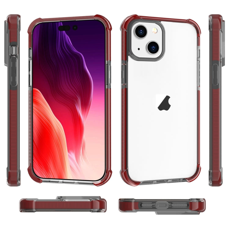 For iPhone 15 Four-corner Shockproof TPU + Acrylic Phone Case(Brown) - iPhone 15 Cases by PMC TechLife | Online Shopping South Africa | PMC TechLife