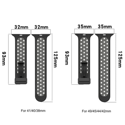 For Apple Watch SE 2022 44mm Magnetic Buckle Silicone Watch Band(Red Black) - Watch Bands by PMC Jewellery | Online Shopping South Africa | PMC Jewellery